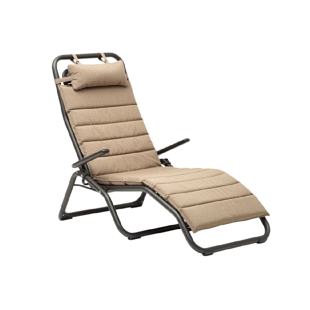 Adjustable Outdoor Reclining Lounge Chair with Cushioned Support
